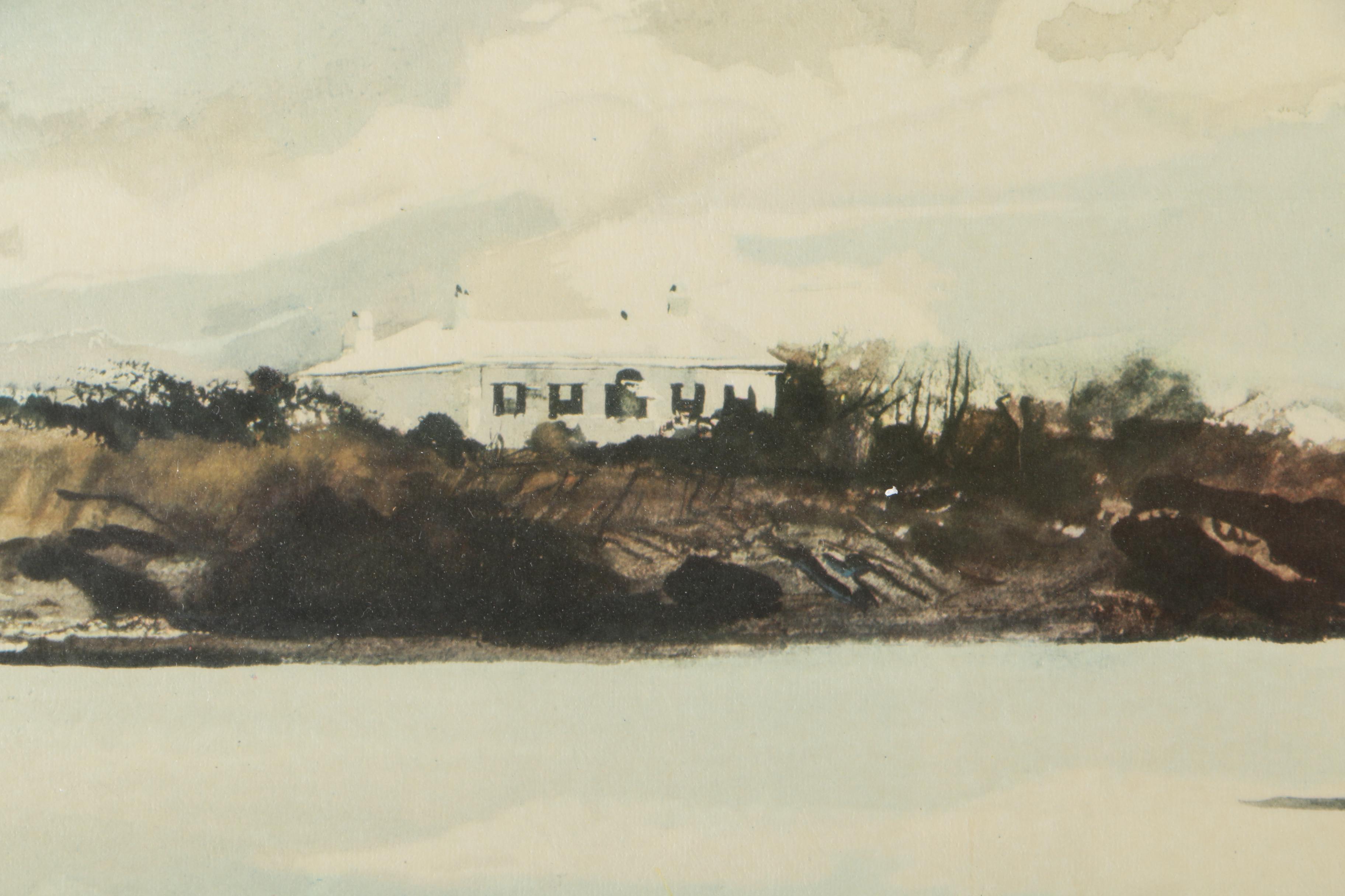 Framed Giclee on Paper after Andrew Wyeth's "Bermuda"