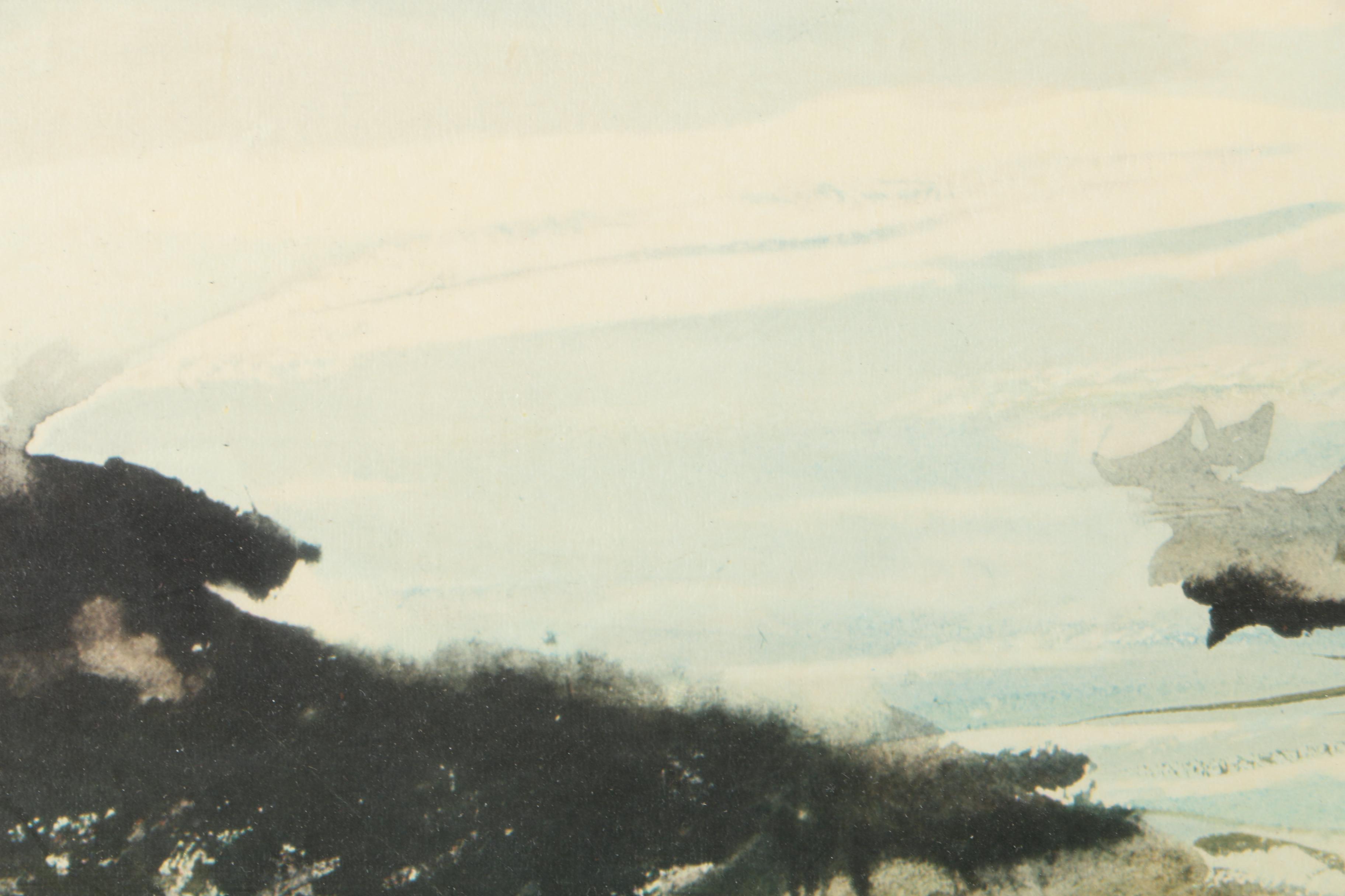 Framed Giclee on Paper after Andrew Wyeth's "Bermuda"