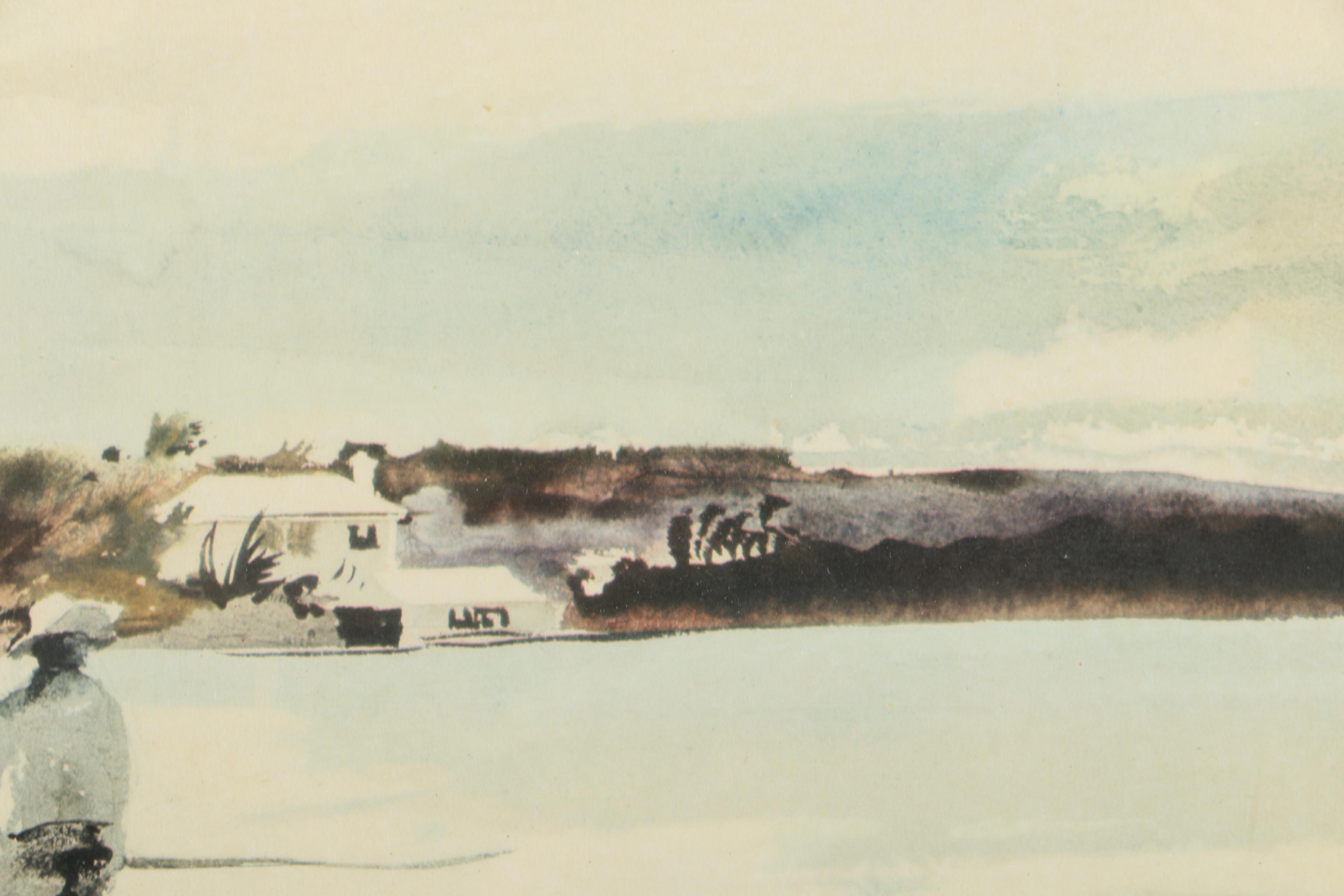 Framed Giclee on Paper after Andrew Wyeth's "Bermuda"