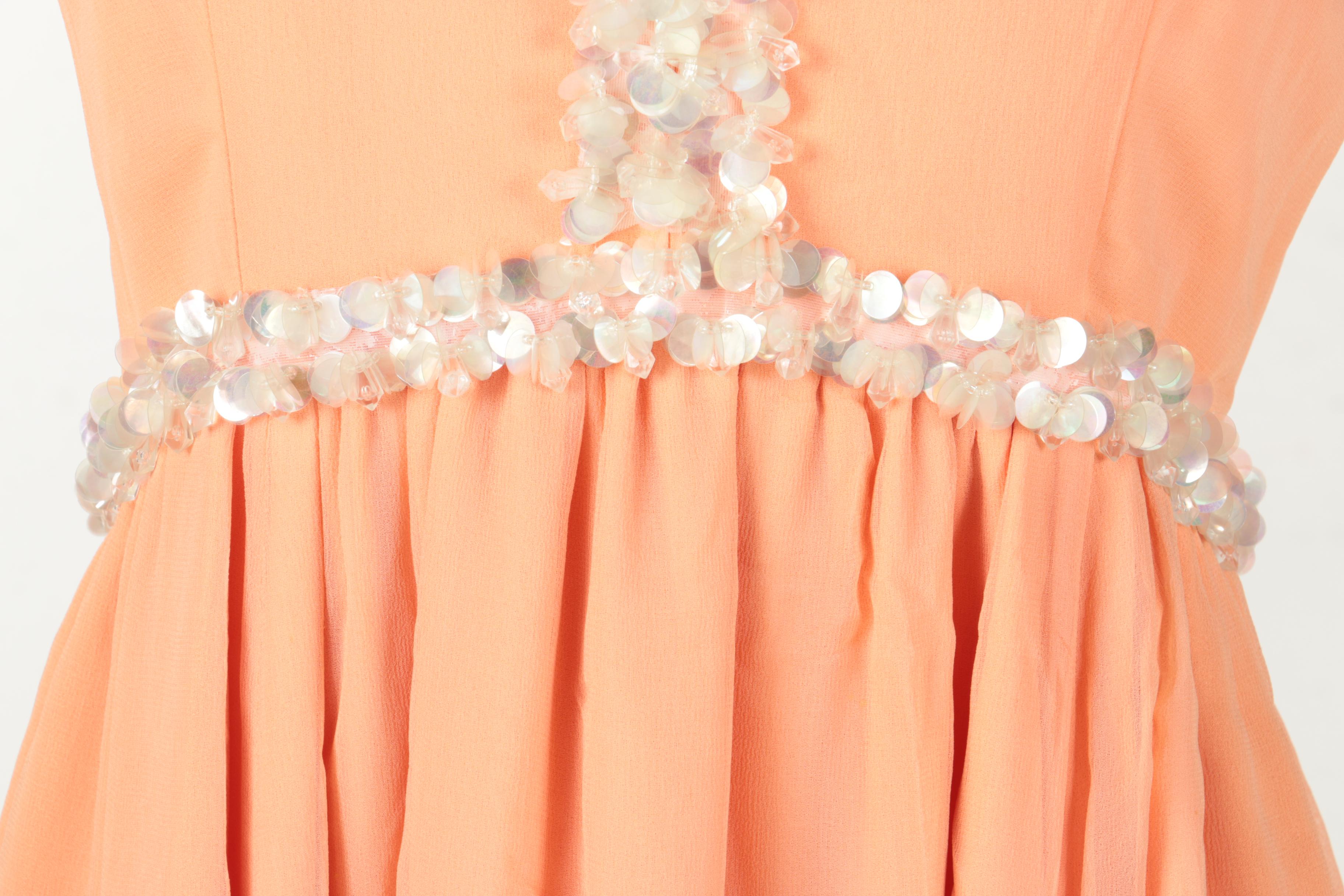 Circa 1960s Chiffon Maxi Dress