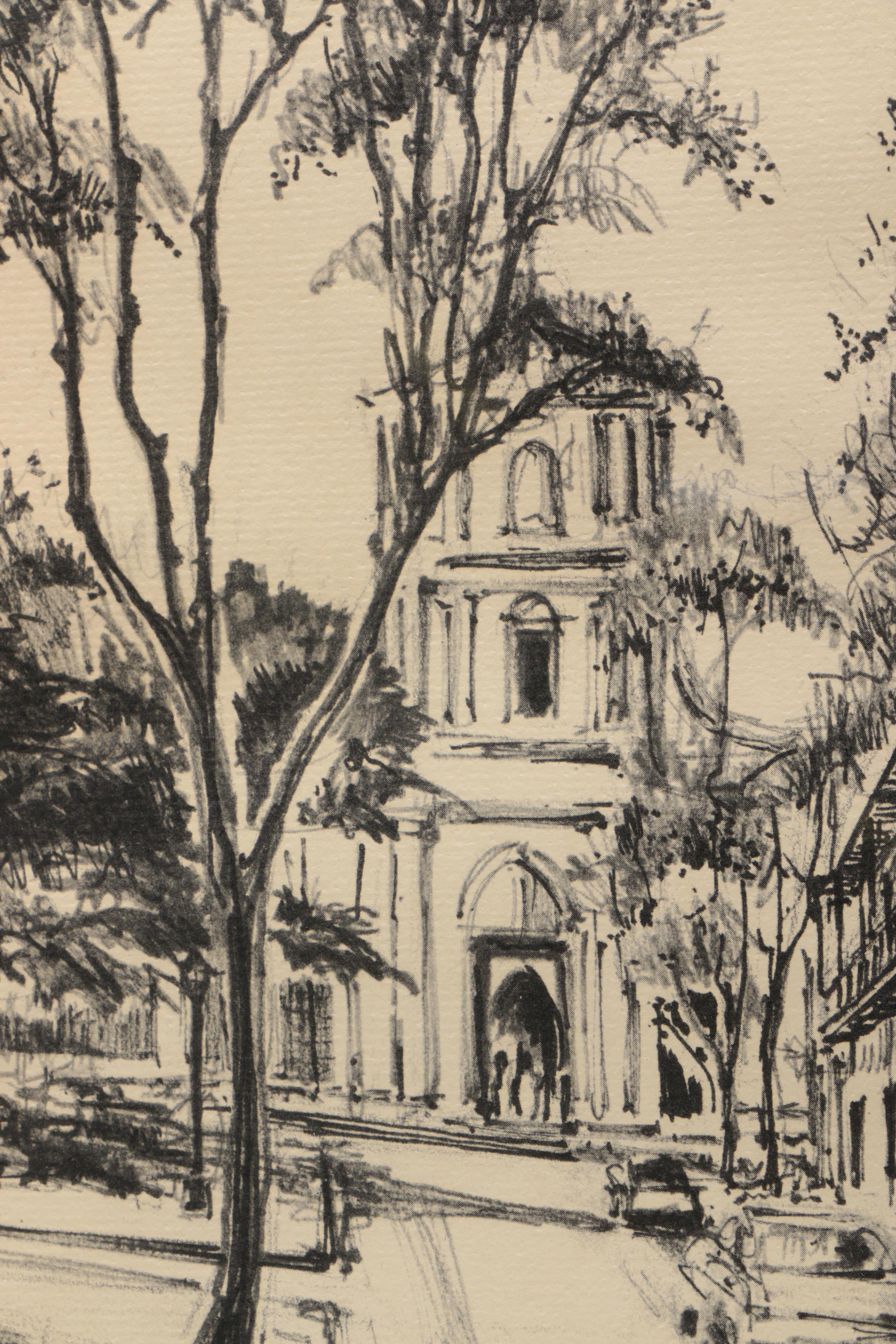 Offset Lithograph After P. Sigal's "La Catedral de San Juan"