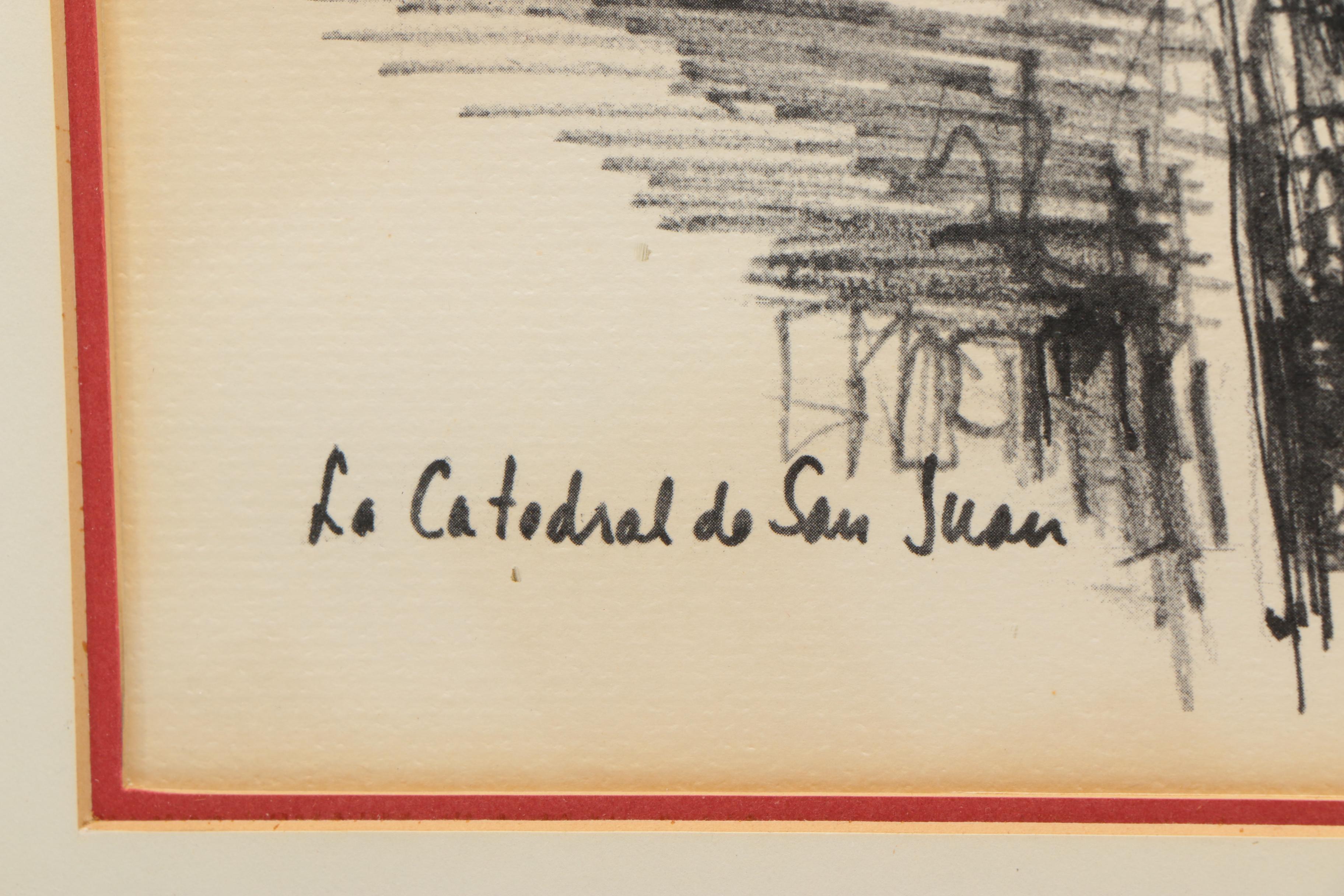 Offset Lithograph After P. Sigal's "La Catedral de San Juan"
