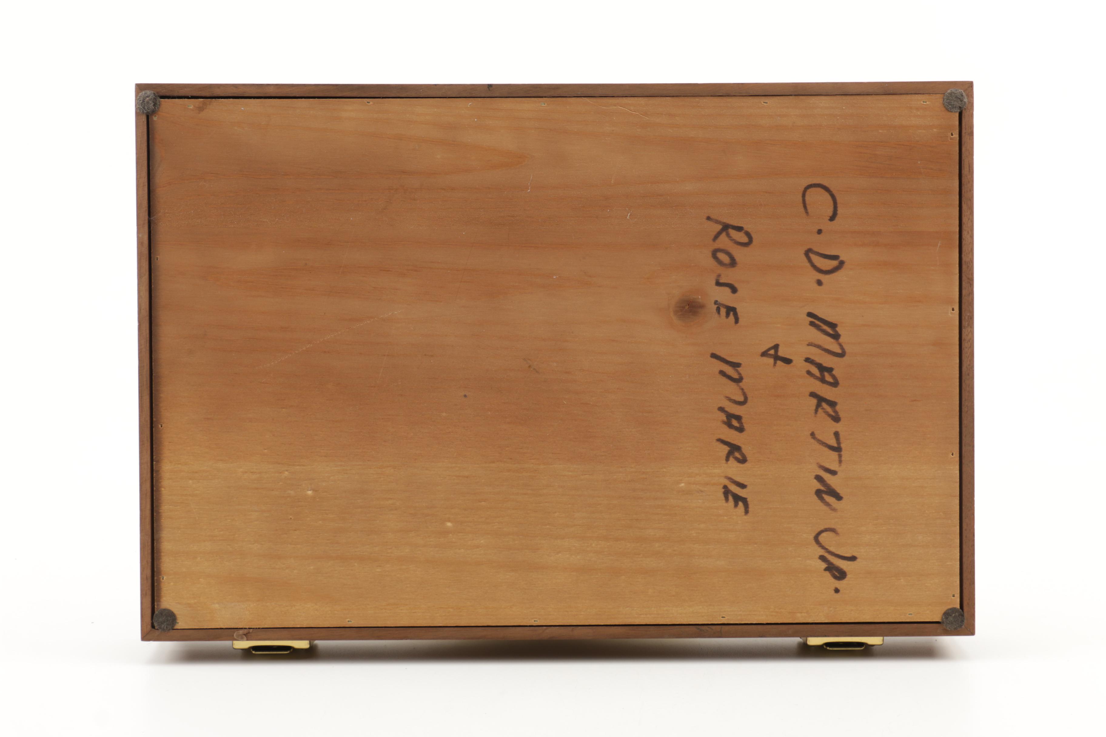 Stone Arrow Head In Display Case