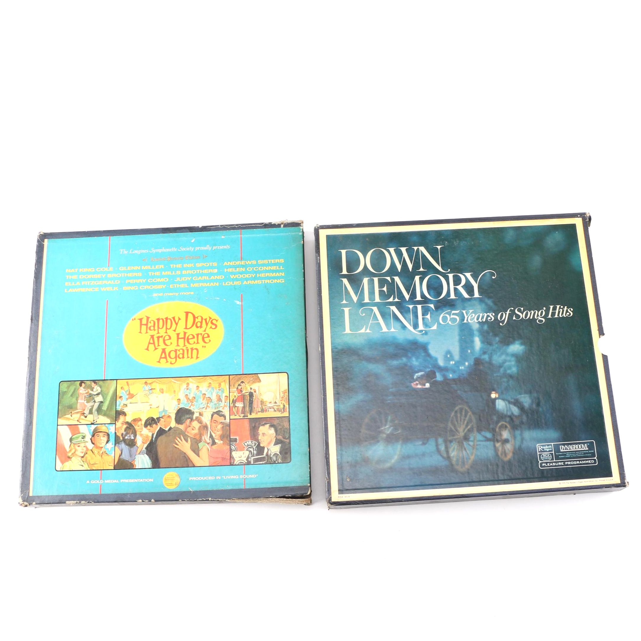 "Down Memory Lane," "Happy Days" Easy Listening LP Box Sets