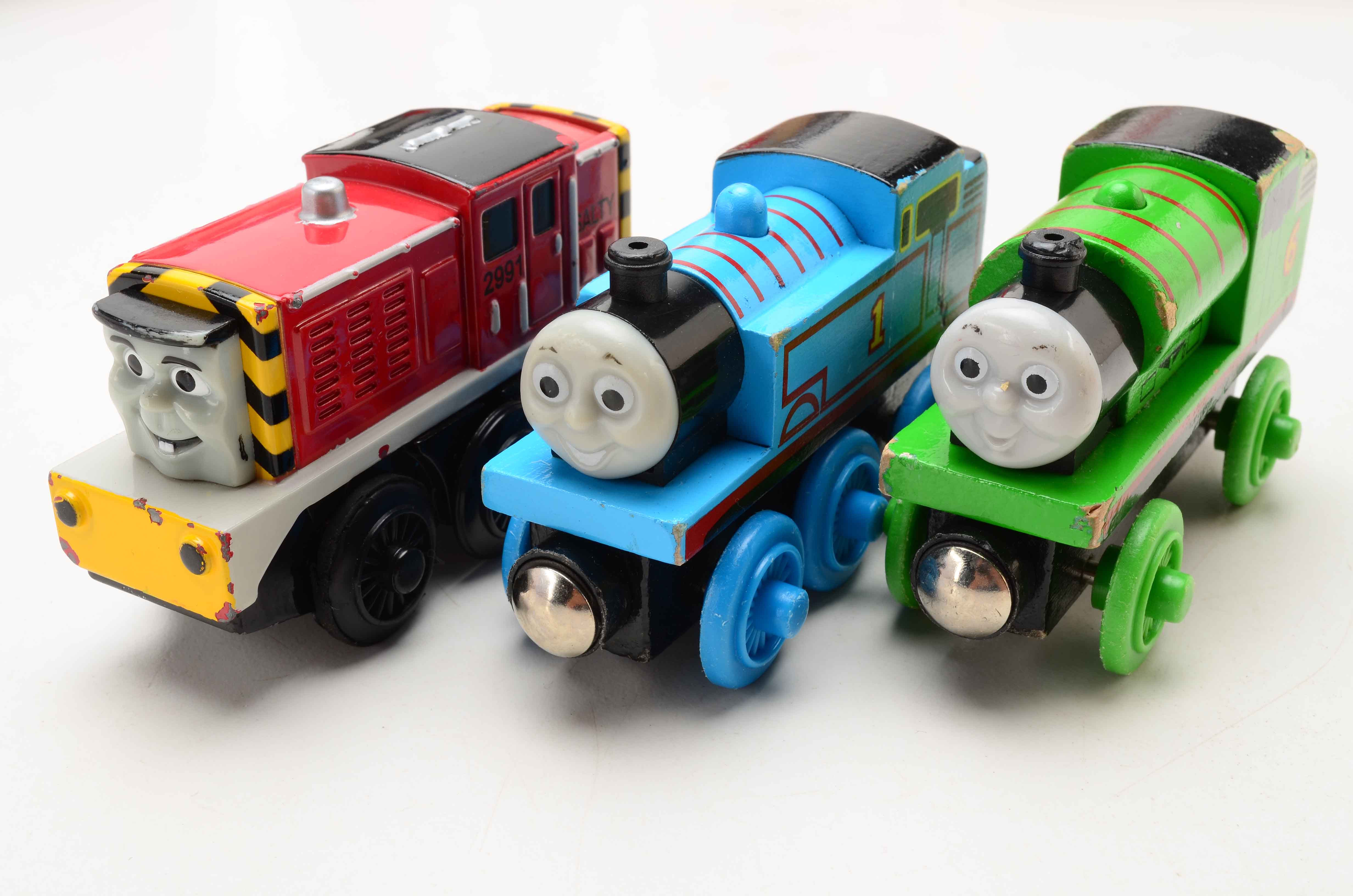 "Thomas the Train" Wooden Roundhouse and Accessories