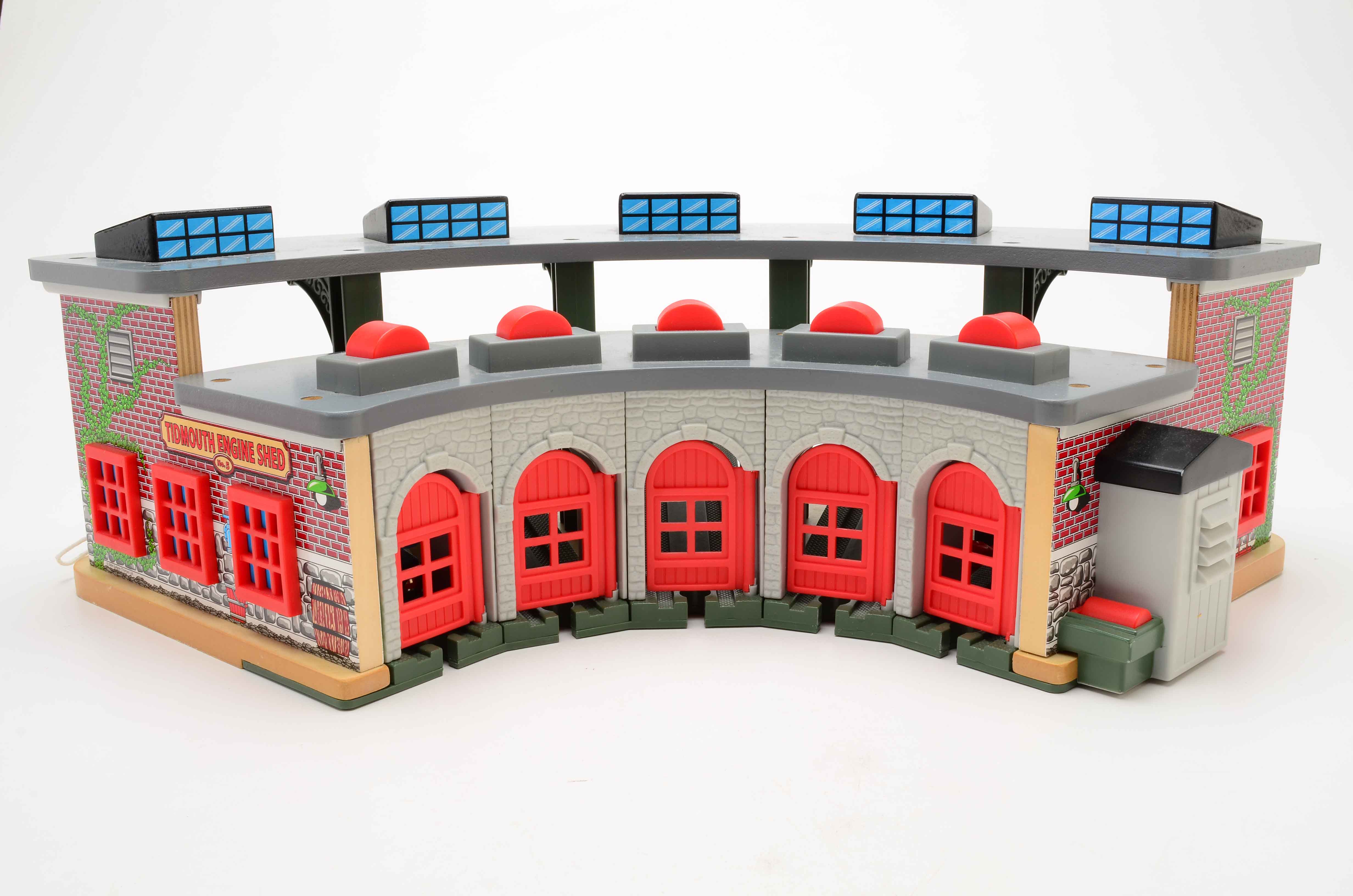 "Thomas the Train" Wooden Roundhouse and Accessories