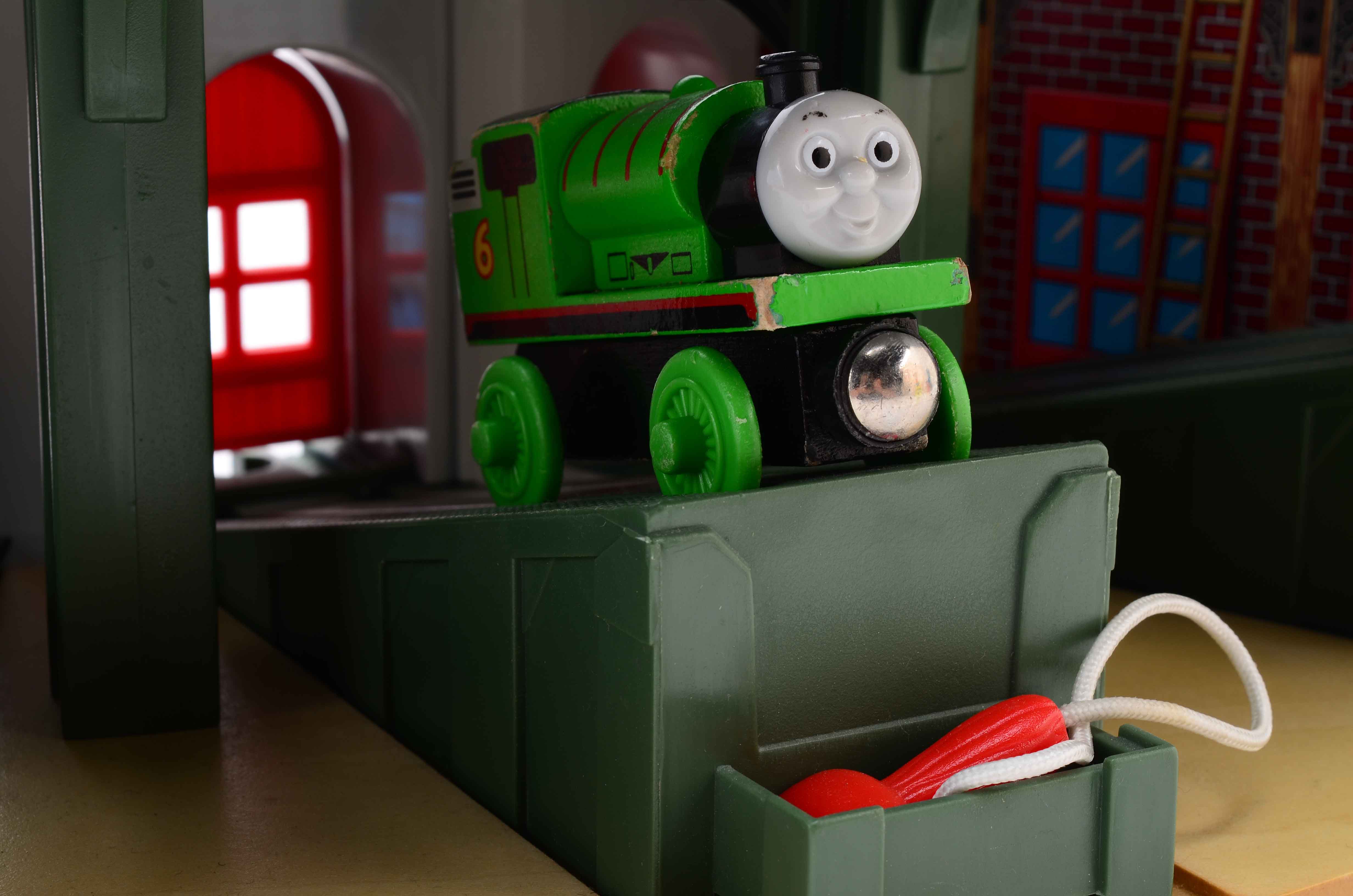 "Thomas the Train" Wooden Roundhouse and Accessories