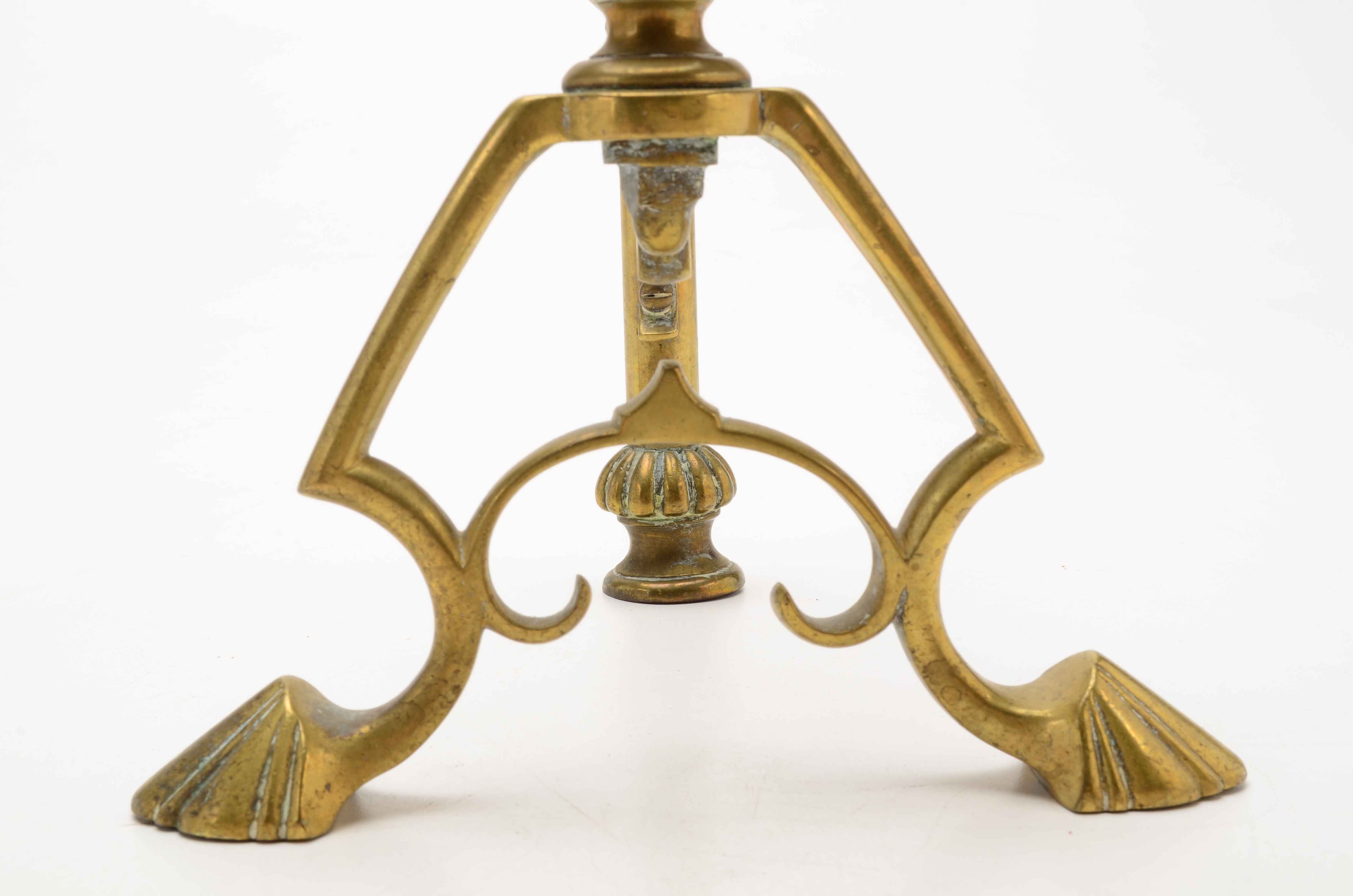 Set of Small Brass Andirons