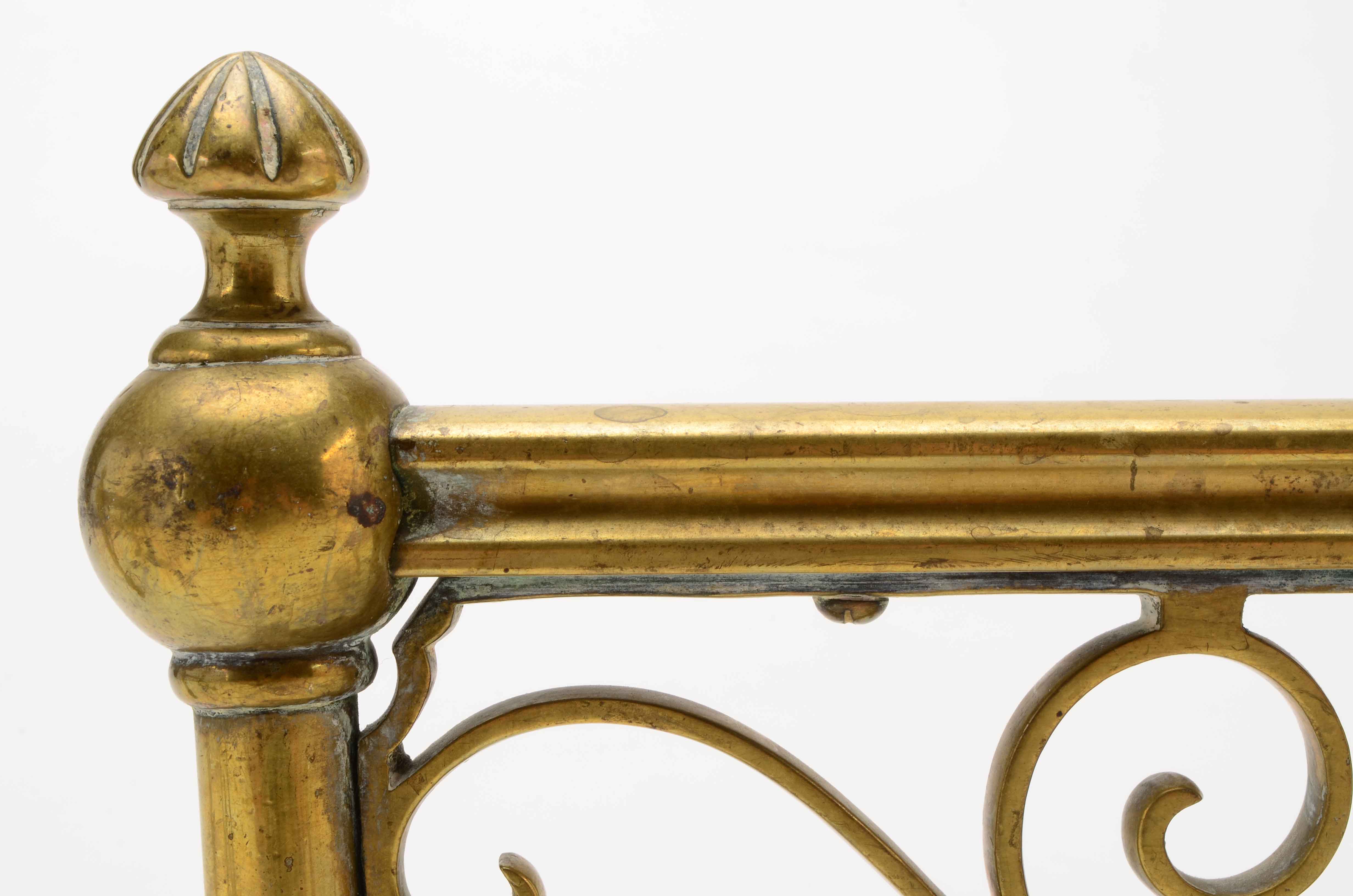 Set of Small Brass Andirons