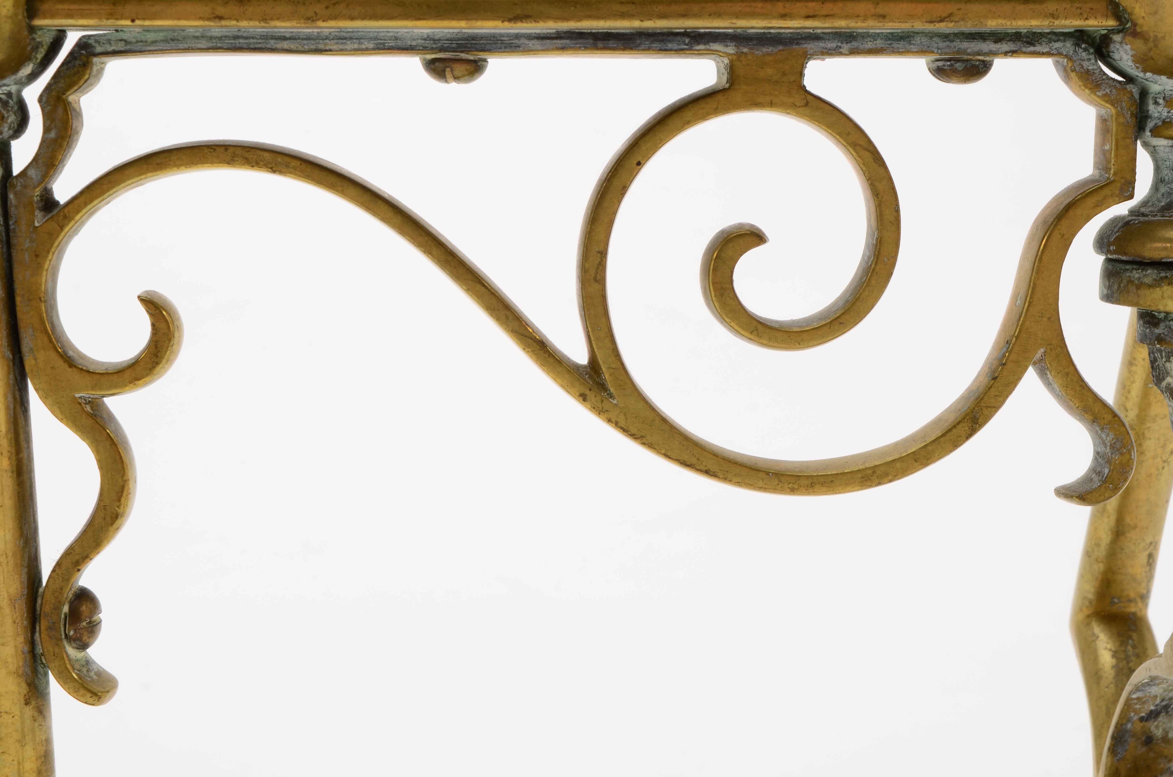 Set of Small Brass Andirons