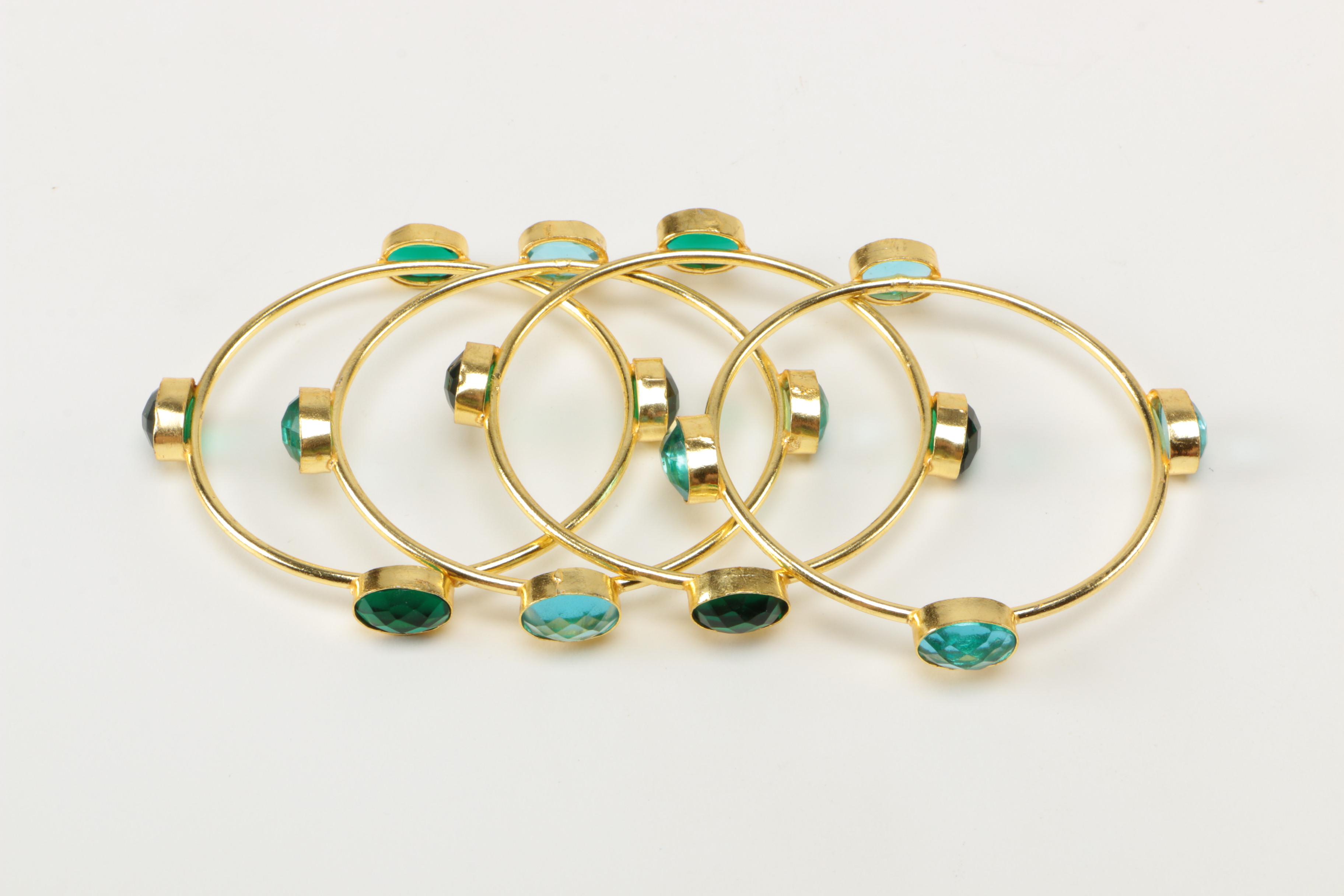 Gold Tone Accented Bracelets