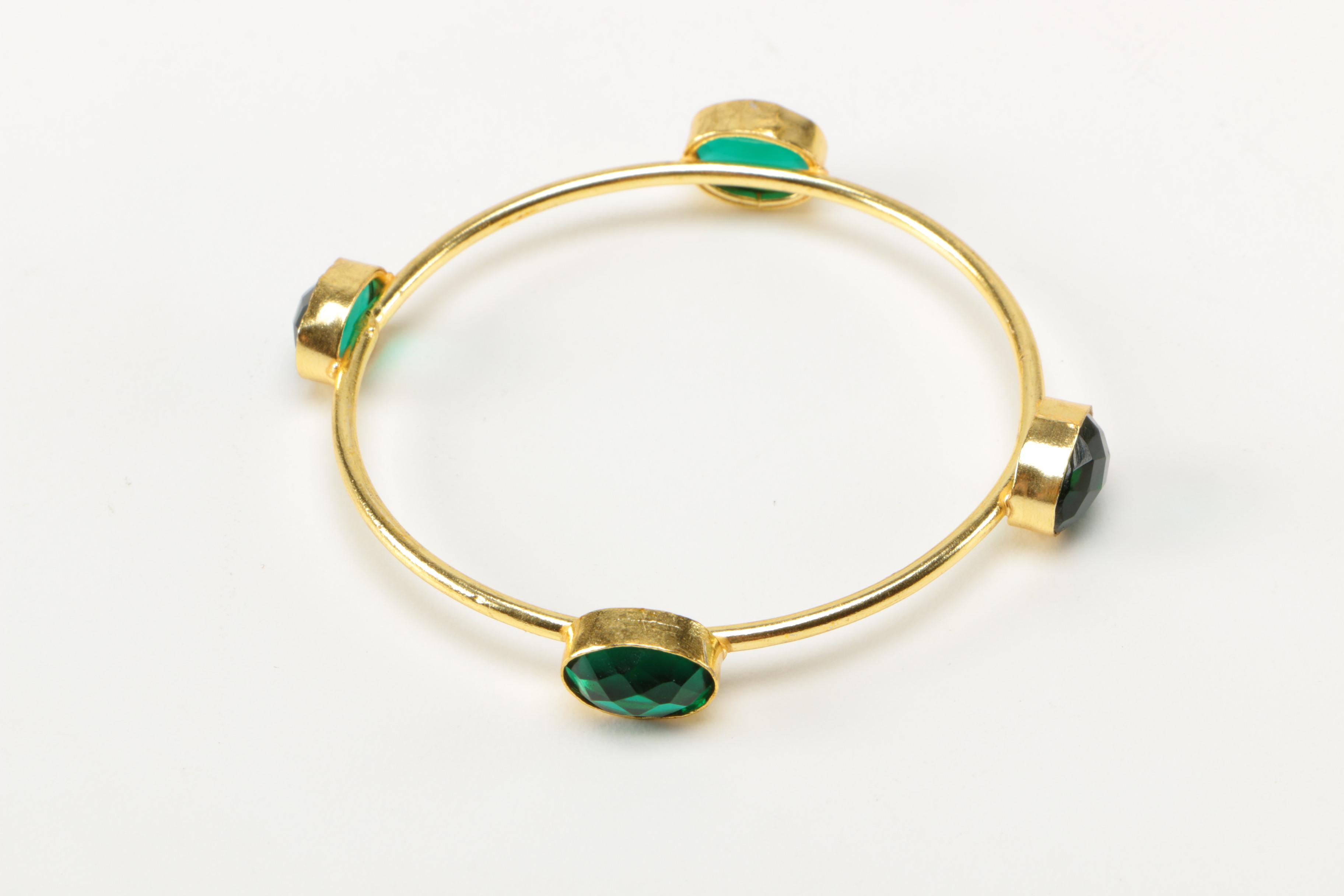 Gold Tone Accented Bracelets