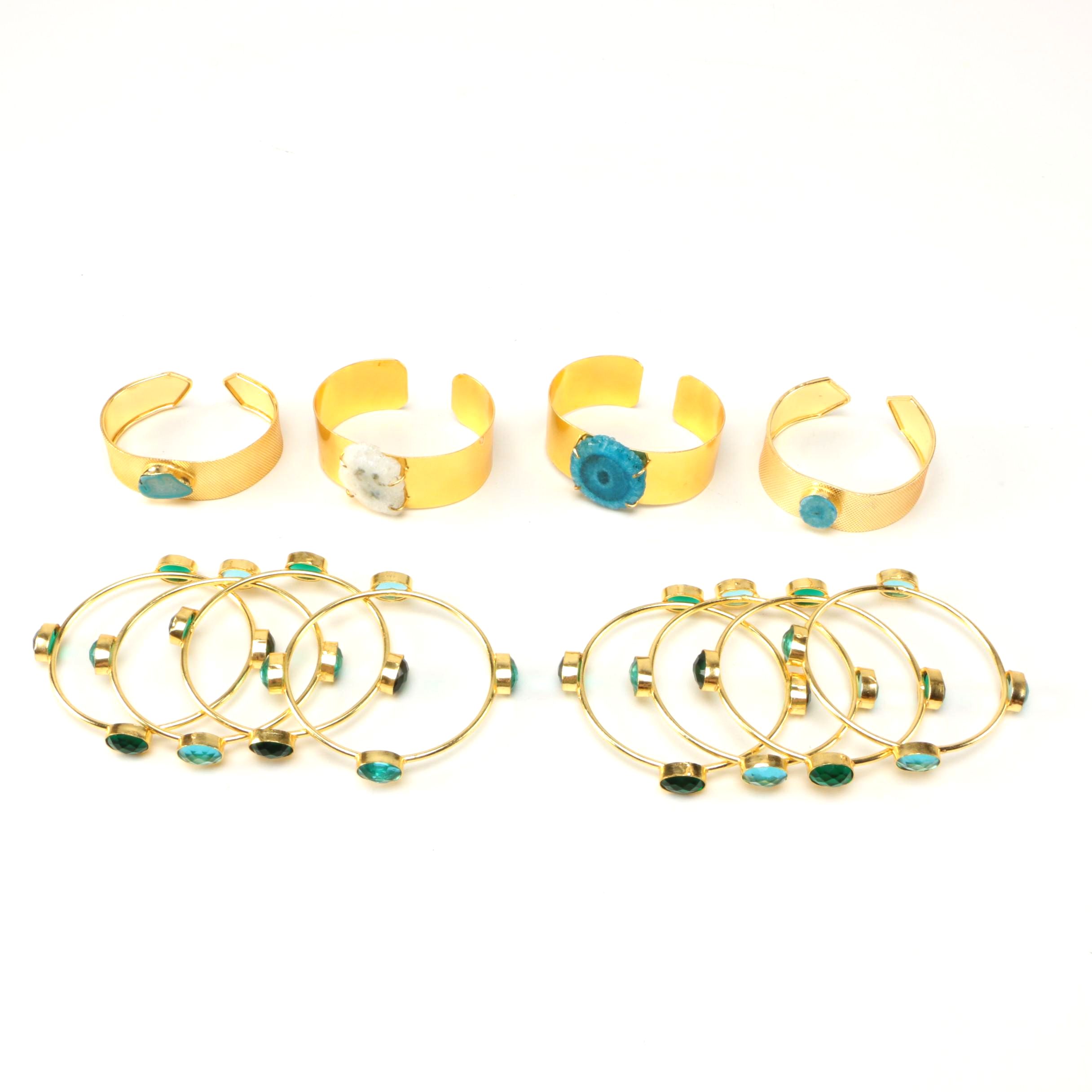 Gold Tone Accented Bracelets