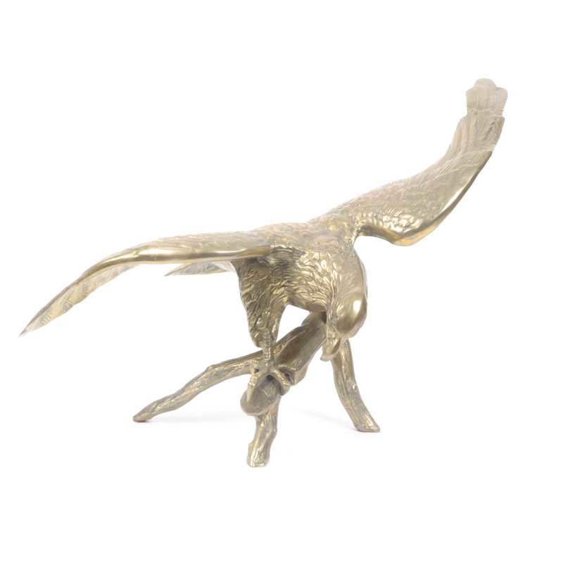 Brass Tone Eagle Sculpture