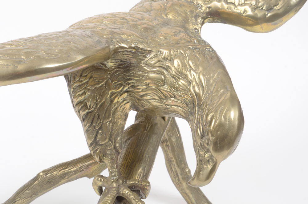 Brass Tone Eagle Sculpture