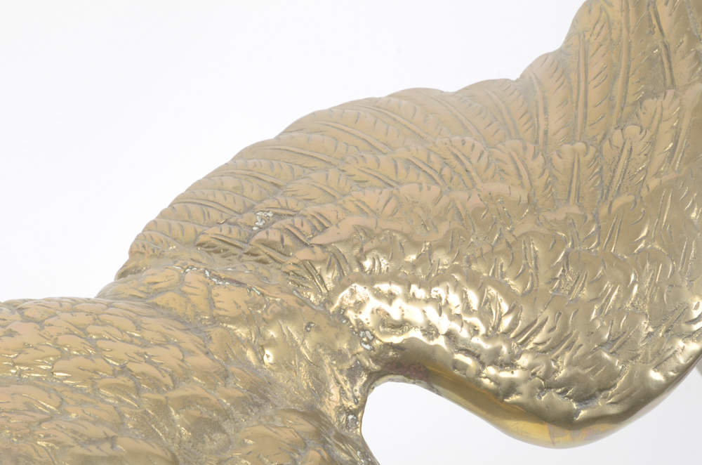 Brass Tone Eagle Sculpture