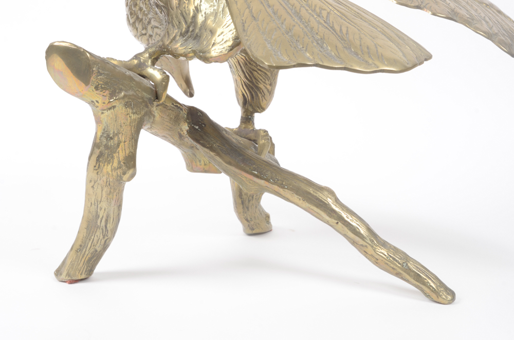 Brass Tone Eagle Sculpture