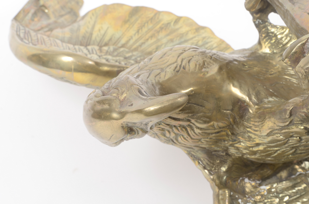 Brass Tone Eagle Sculpture