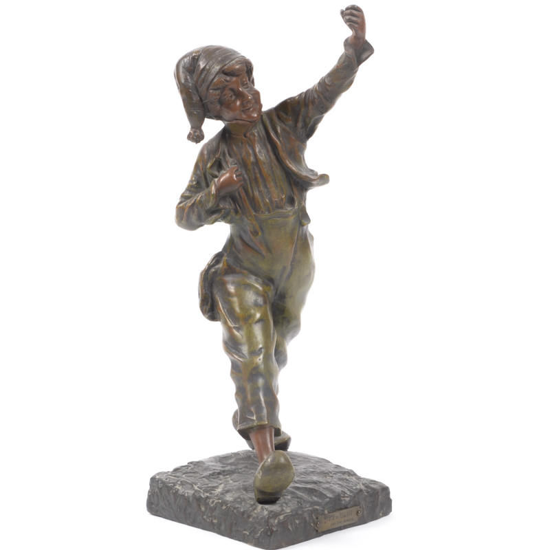 Bronze Tone Sculpture After George Maxim "Fête au Village"