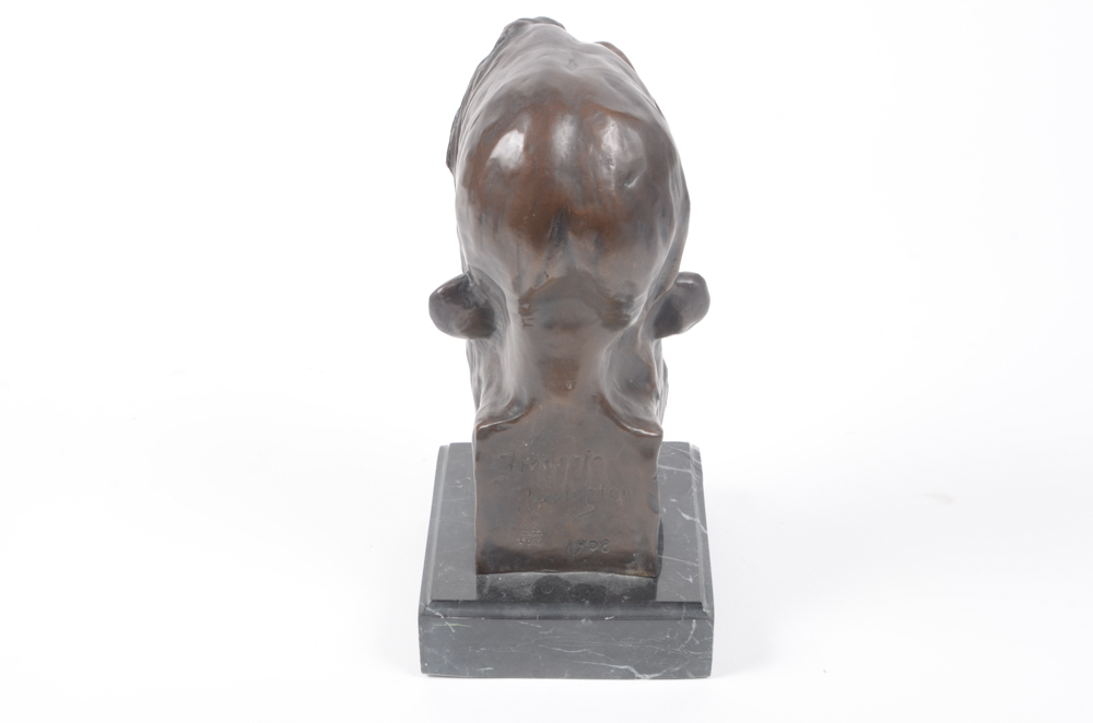 Limited Edition Reproduction Bronze Bust After Frederic Remington "The Savage"