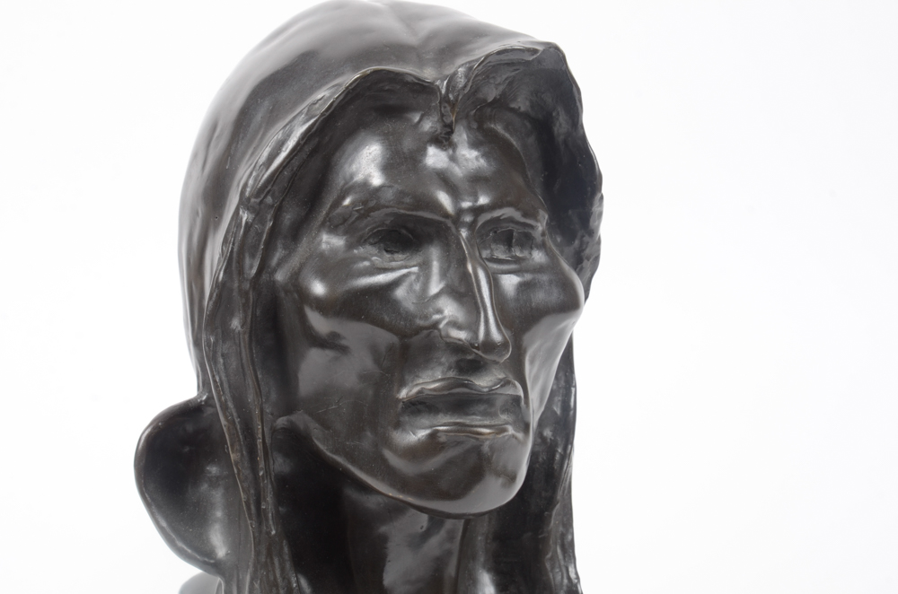 Reproduction Bronze Bust After Frederic Remington "The Savage"