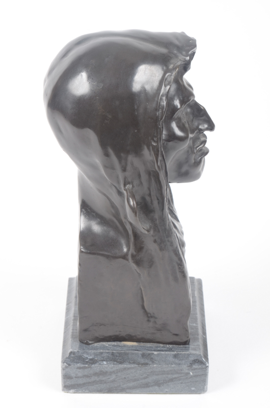 Reproduction Bronze Bust After Frederic Remington "The Savage"