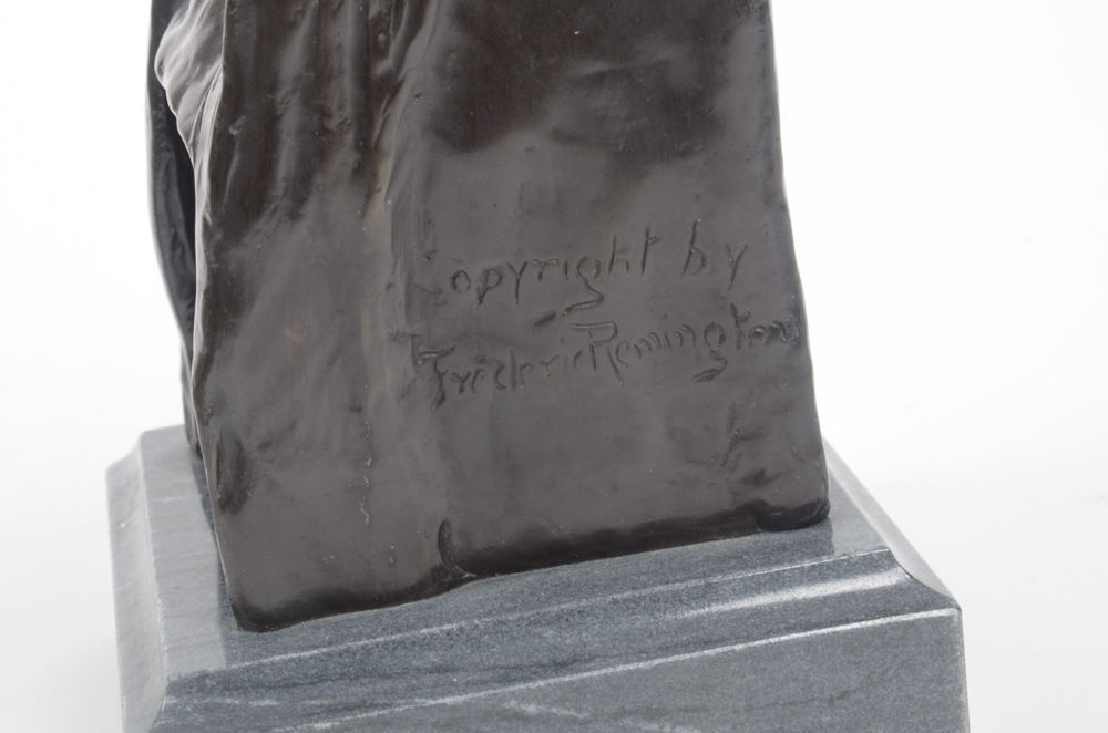 Reproduction Bronze Bust After Frederic Remington "The Savage"