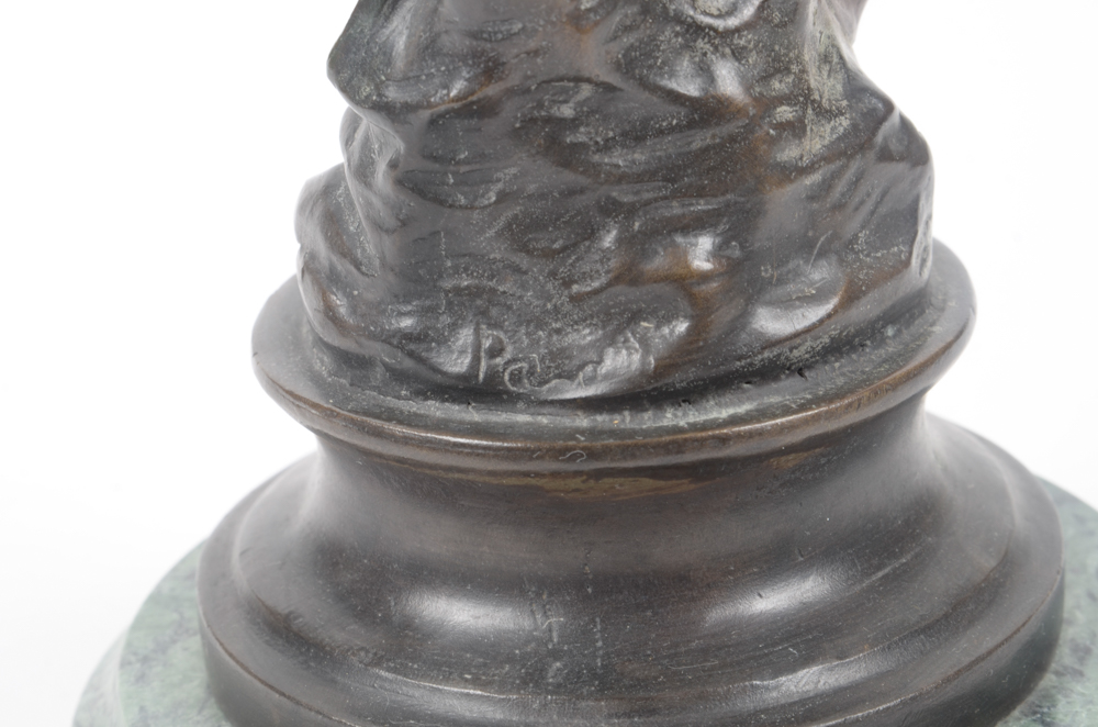 Reproduction Bronze Sculpture After Emmanuele Villanis "Girl with Scarf"