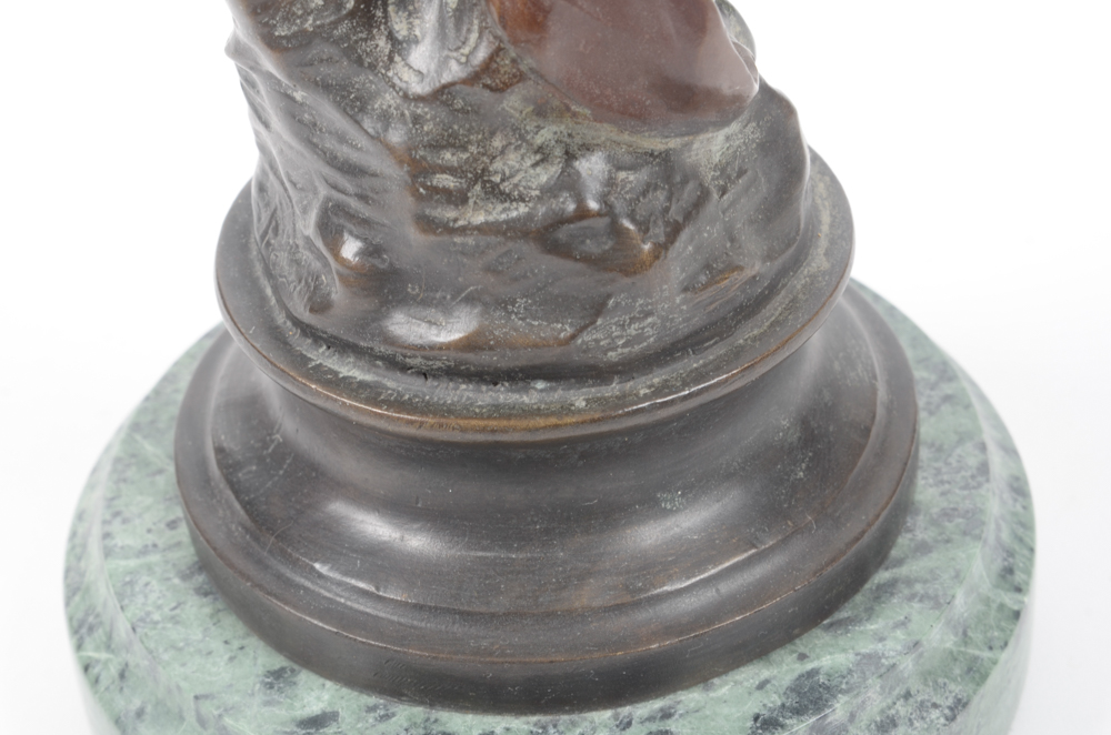 Reproduction Bronze Sculpture After Emmanuele Villanis "Girl with Scarf"