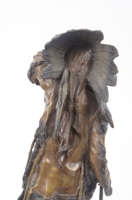 Bronze Tone Sculpture After Carl Kauba "Chief Whitecloud"