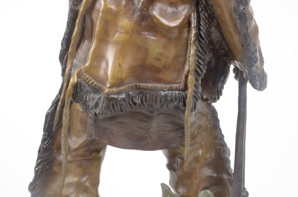 Bronze Tone Sculpture After Carl Kauba "Chief Whitecloud"