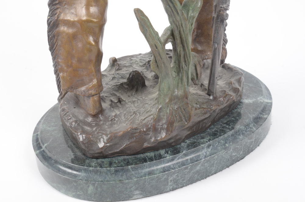 Bronze Tone Sculpture After Carl Kauba "Chief Whitecloud"