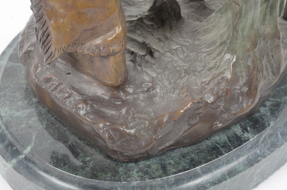 Bronze Tone Sculpture After Carl Kauba "Chief Whitecloud"