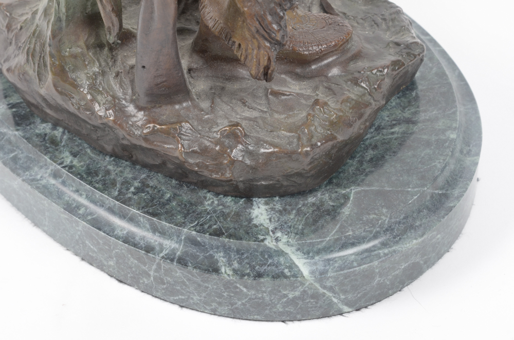 Bronze Tone Sculpture After Carl Kauba "Chief Whitecloud"