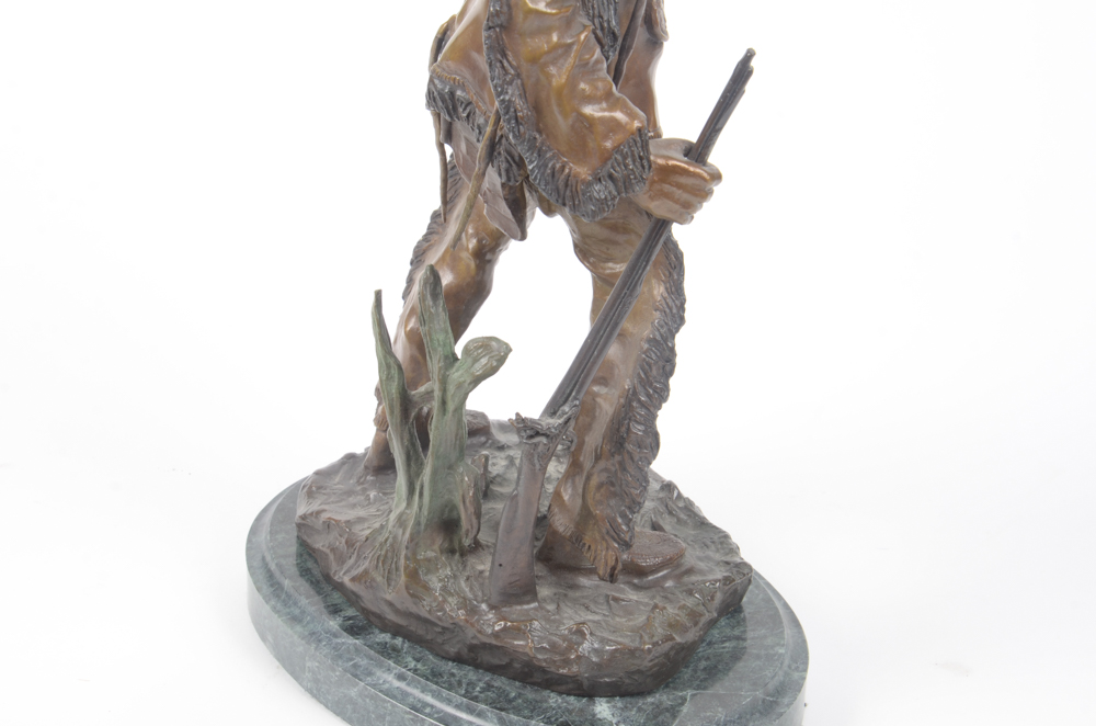 Bronze Tone Sculpture After Carl Kauba "Chief Whitecloud"