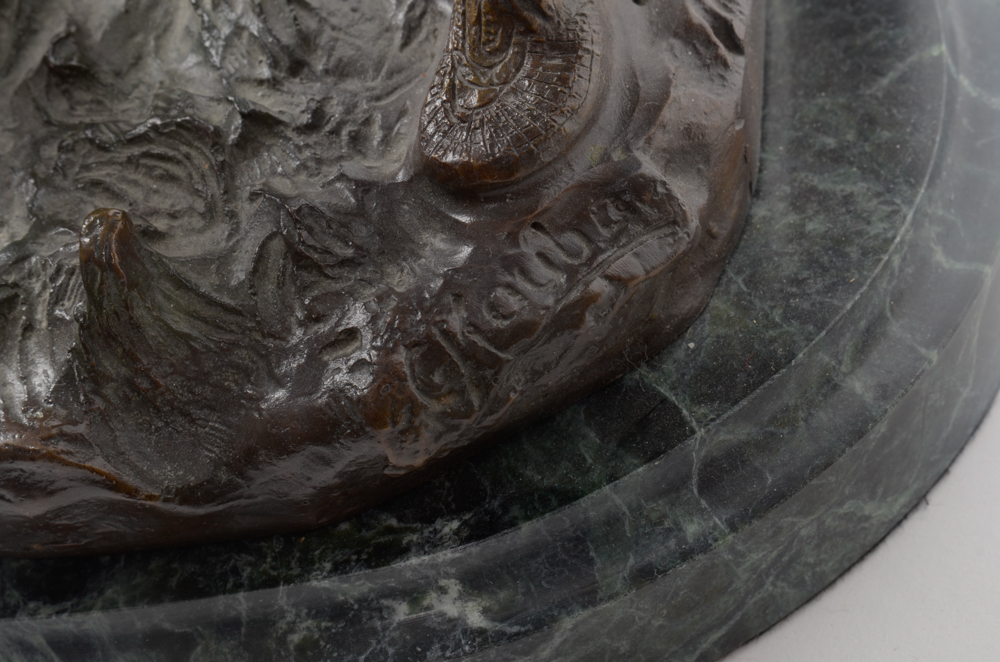 Bronze Tone Sculpture After Carl Kauba "Chief Whitecloud"
