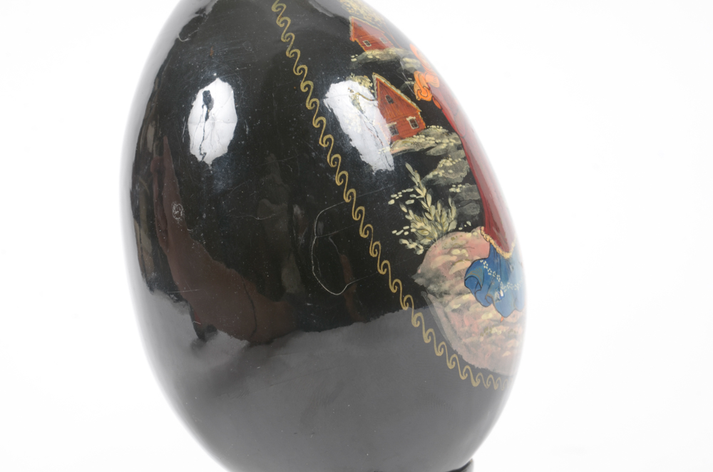Group of Russian Decorated and Lacquered Eggs