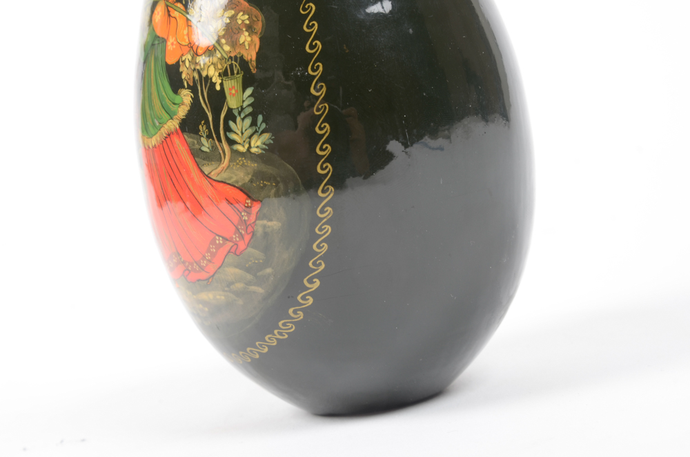 Group of Russian Decorated and Lacquered Eggs