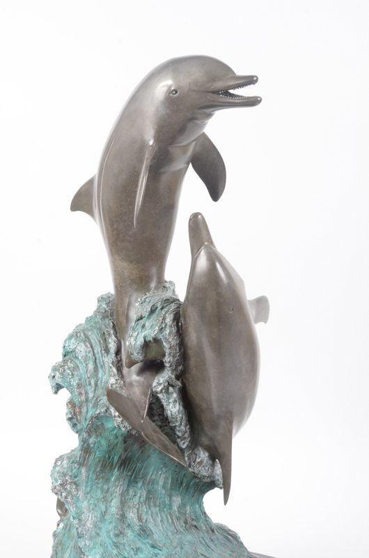 Bronze Dolphin Sculpture