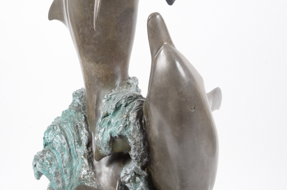 Bronze Dolphin Sculpture