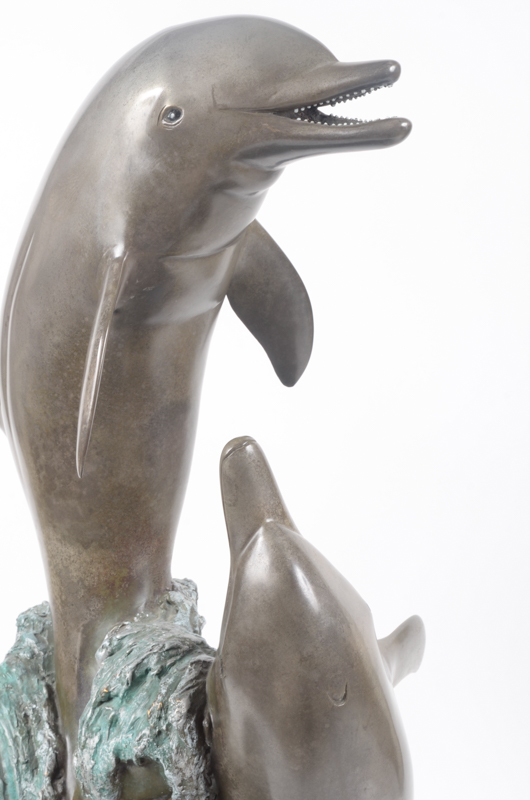 Bronze Dolphin Sculpture