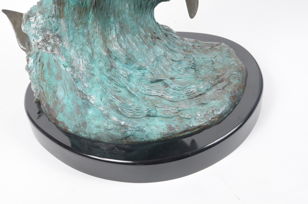 Bronze Dolphin Sculpture