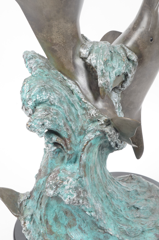 Bronze Dolphin Sculpture