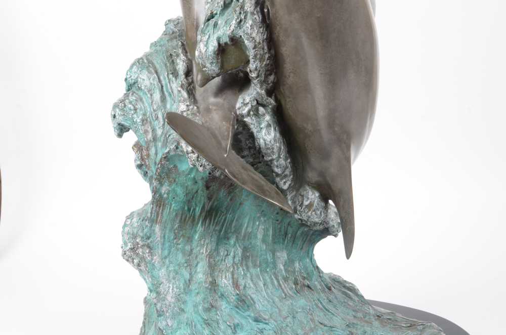 Bronze Dolphin Sculpture