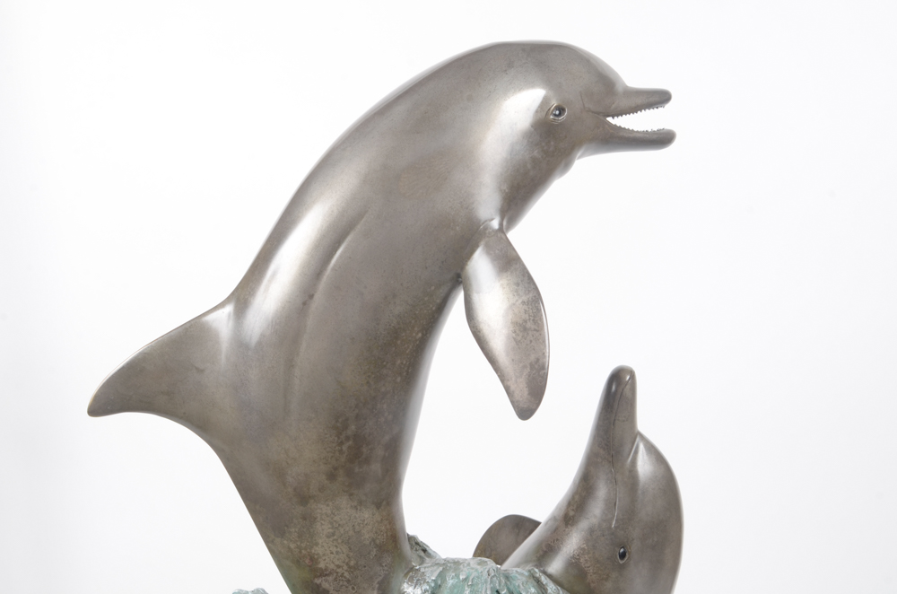 Bronze Dolphin Sculpture