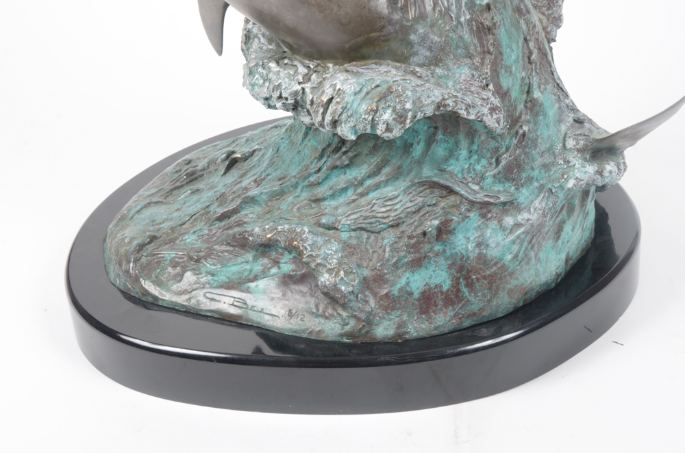 Bronze Dolphin Sculpture