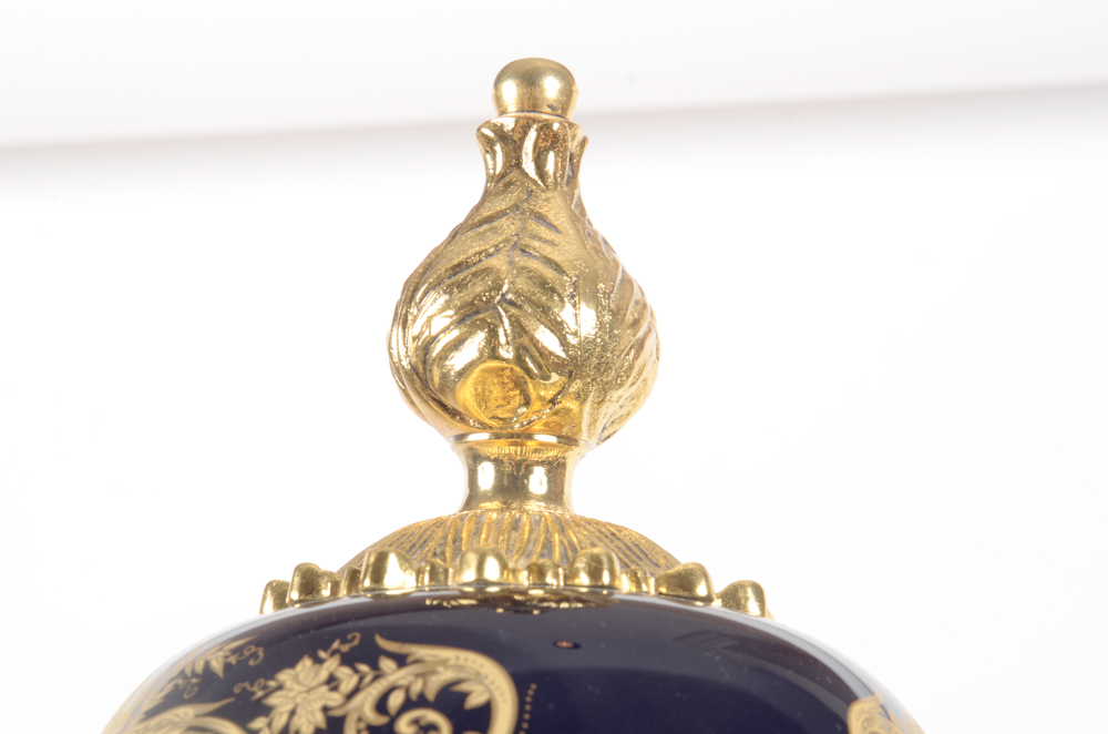 Contemporary Sevres Style Porcelain Urn With Gold-Tone Mounts