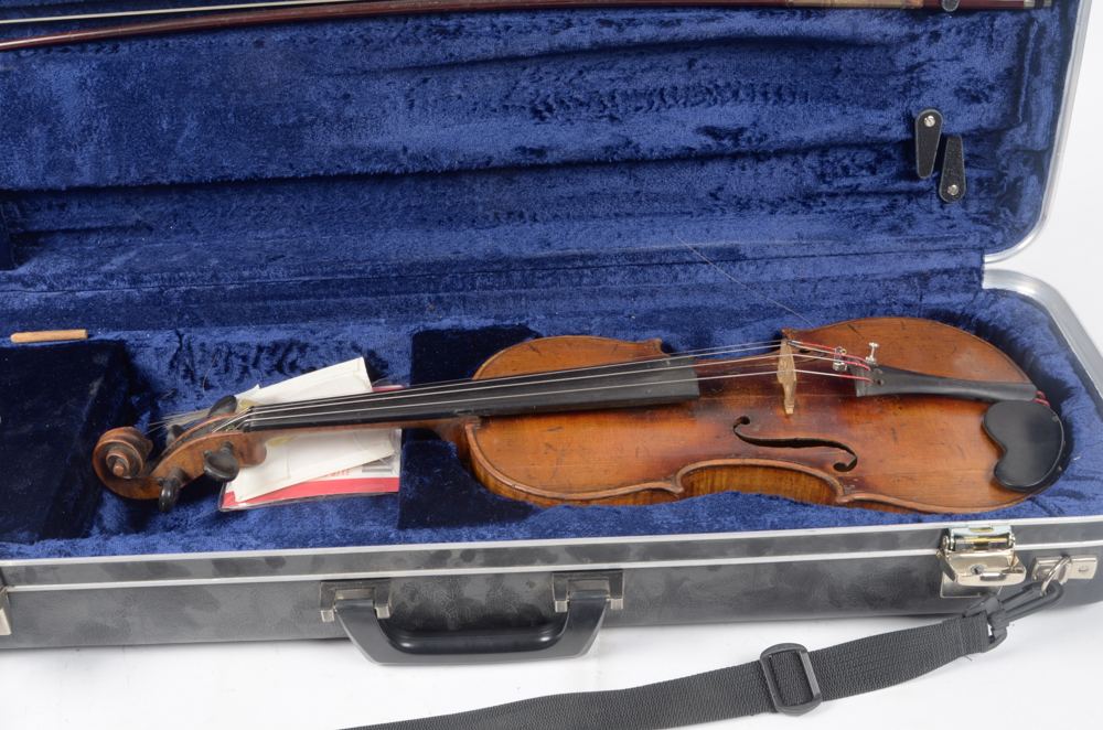 Vintage Violin, Bow and Case