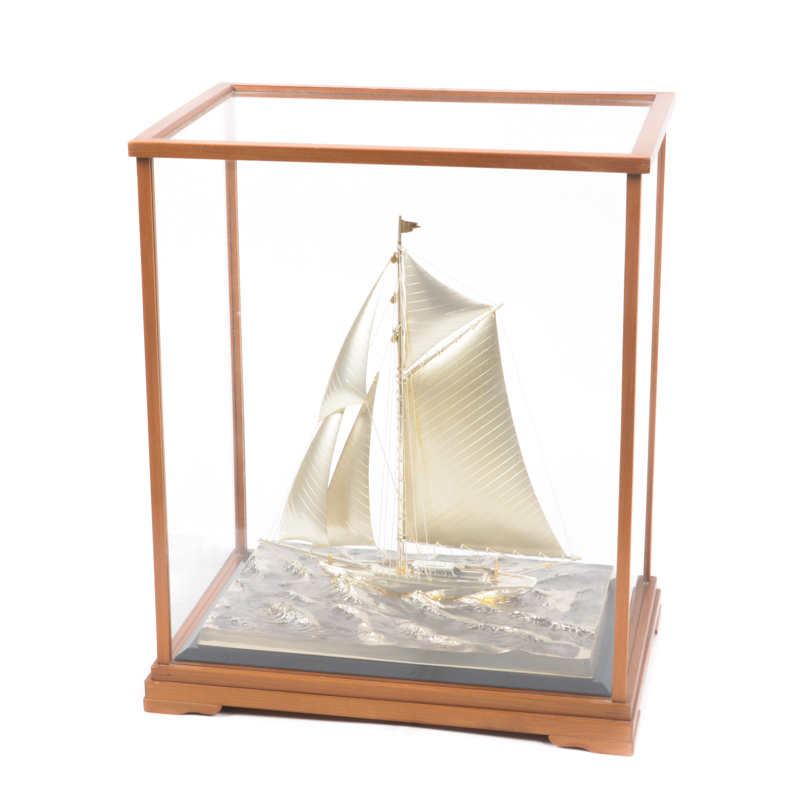 Sterling Silver Sail Boat Model