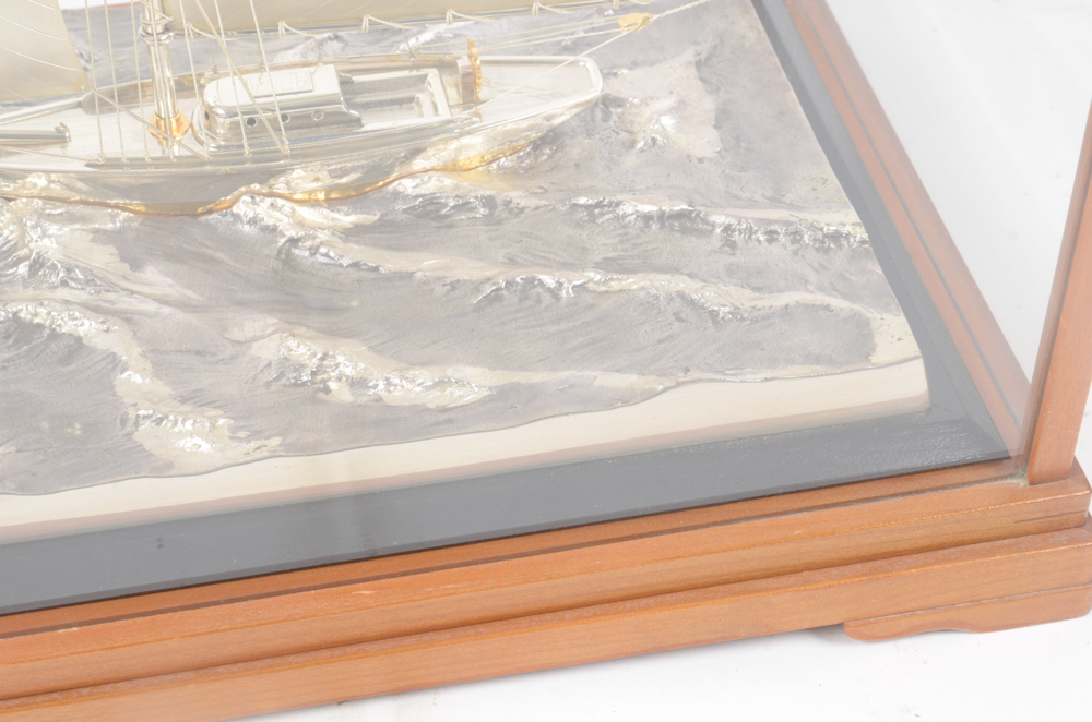Sterling Silver Sail Boat Model